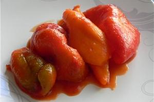 Болгарский перец в томатном соке