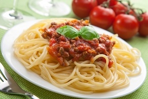 Томатный соус с грибами для спагетти