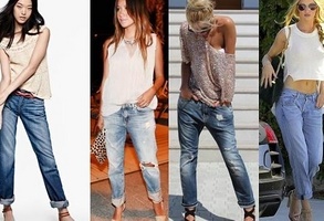 С чем носить джинсы бойфренды?