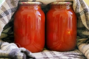 Помидоры в томатном соке без стерилизации на зиму