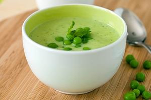 Суп из замороженного зеленого горошка