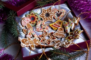 Рождественское печенье с глазурью