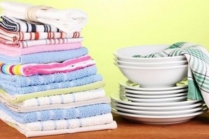Как отстирать кухонные полотенца в домашних условиях?